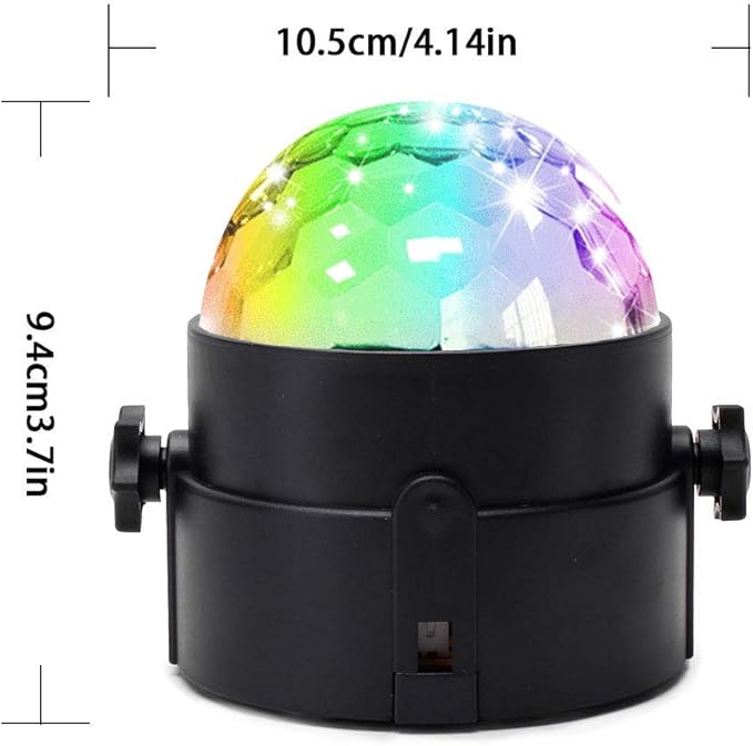 LED Stage Disco Light Rotating DJ Ball Strobe Remote Sound Control