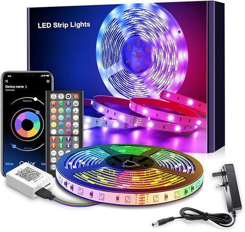 5M - Bluetooth LED Strip Lights – Smart, Vibrant, Customizable!