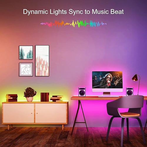5M - Bluetooth LED Strip Lights – Smart, Vibrant, Customizable!