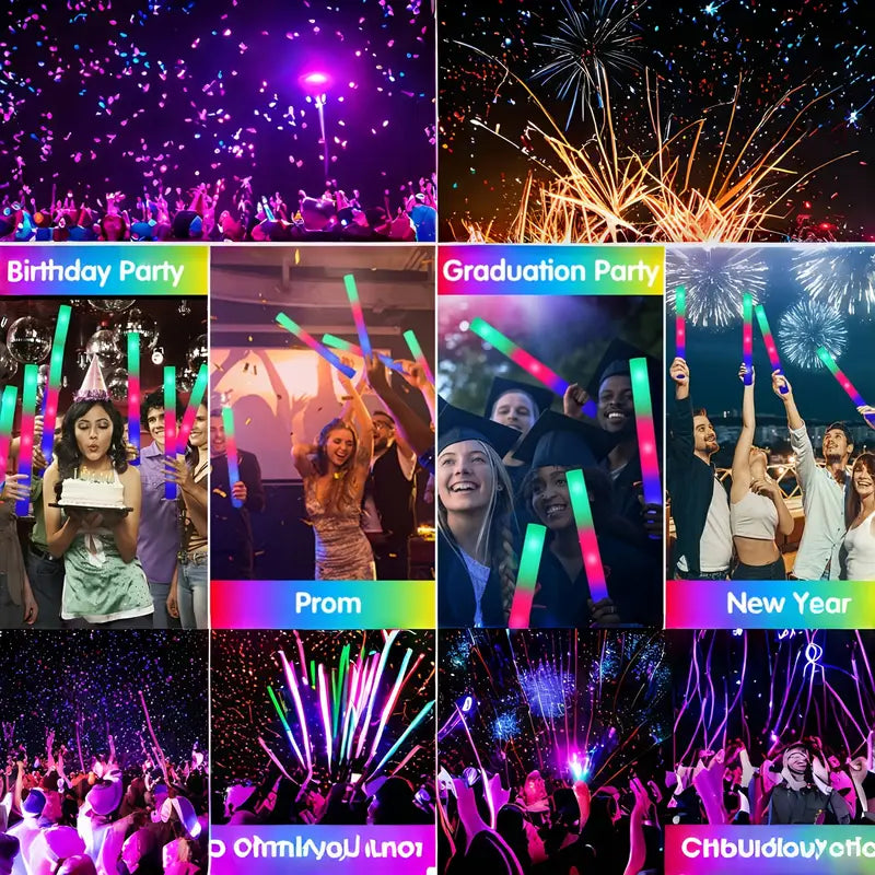 Multicolour Flashing Glow Party Batons