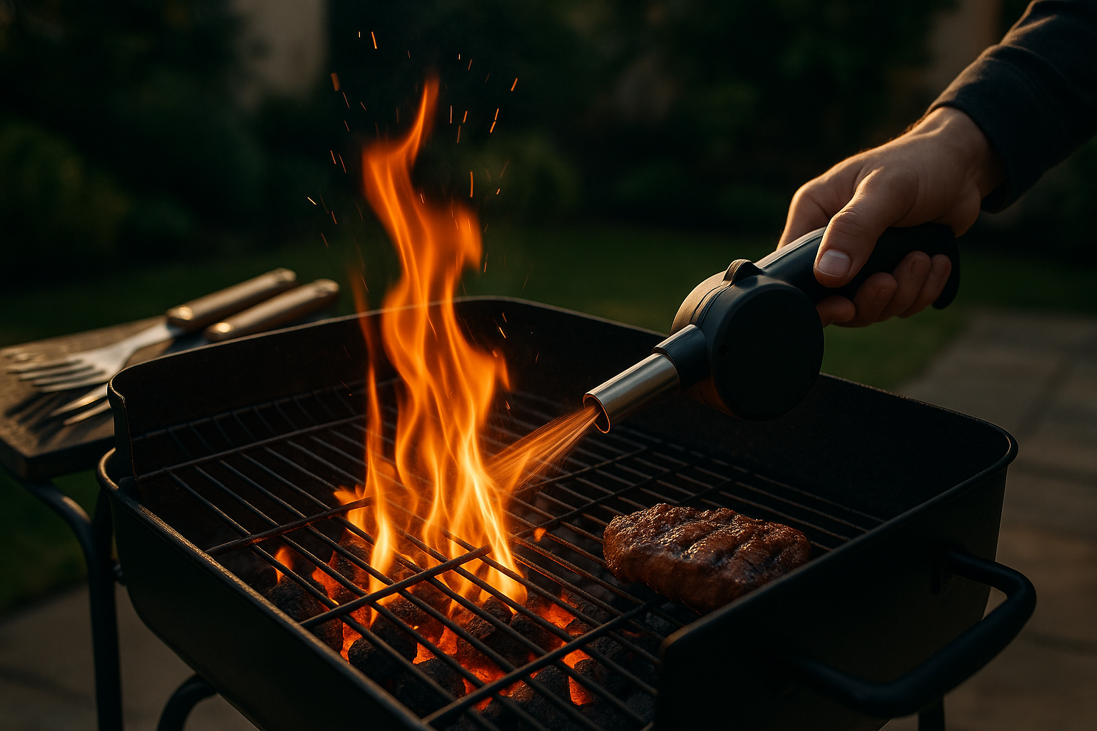 BBQ Blower in Action - Heat Control