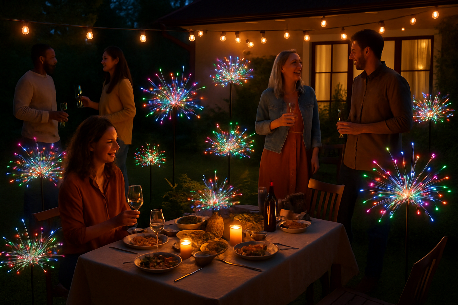 Festive party scene